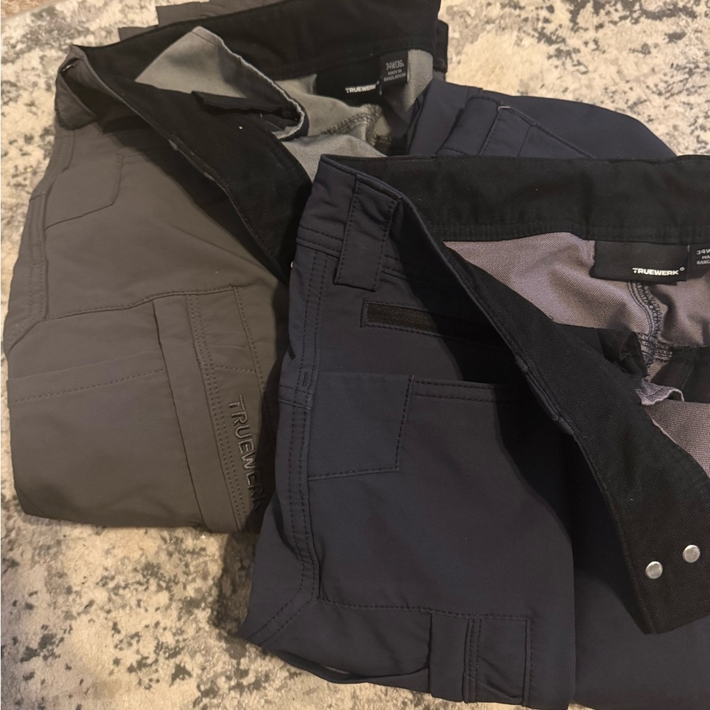 2 pairs Men's T2 Truwerk Pants in Gray and Blue